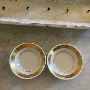 Syralite by Syracuse small serving dishes fruit bowls gold 4-3/4”